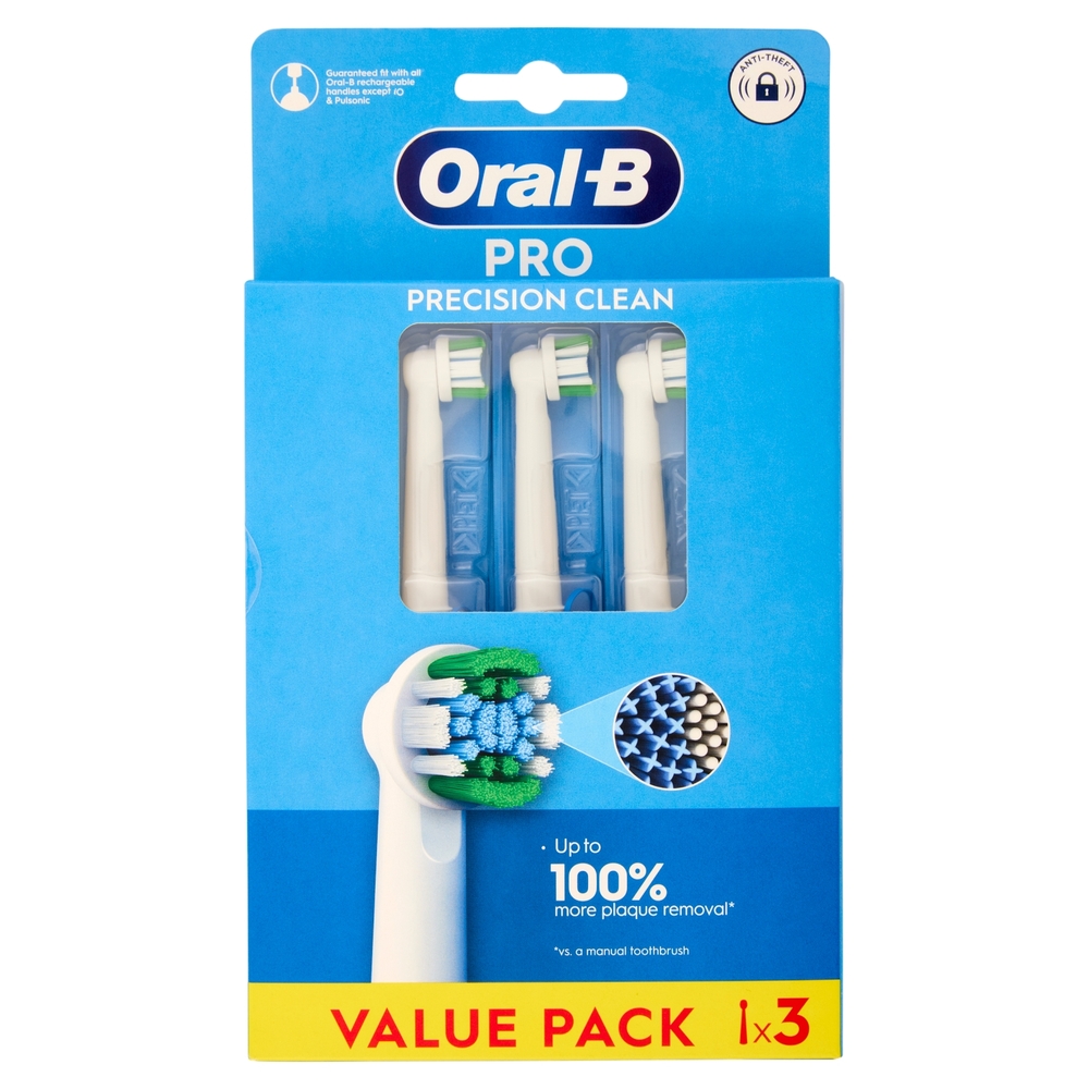 Oral-B Testine di Ricambio Pro Precision Clean per Spazzolino Elettrico Denti Ricaricabile 3 pz